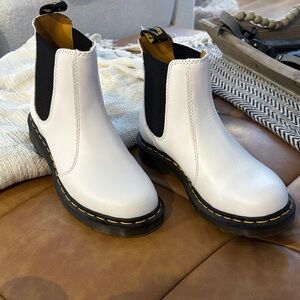 White Leather Dr. Martens